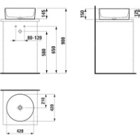 Умывальник Laufen H8129420001121 фото №2 — интернет-магазин Desire.md