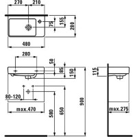 Умывальник Laufen H8159540001041 фото №3 — интернет-магазин Desire.md