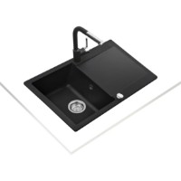 Chiuvetă de bucătărie Teka Clivo 45 B-TQ 1B 1D Black Metallic imaginea #2 — magazin online Desire.md