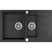 Chiuvetă de bucătărie Teka Clivo 60 B-TQ 11/2 B 1D Black Metallic