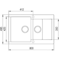 Chiuvetă de bucătărie Teka Clivo 60 B-TQ 11/2 B 1D Topaz Beige imaginea #3 — magazin online Desire.md