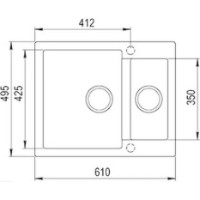 Chiuvetă de bucătărie Teka Clivo 60 S-TQ 11/2 B Black Metallic imaginea #3 — magazin online Desire.md