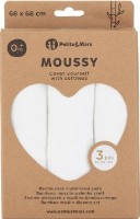 Пелёнки Petite&Mars Moussy Total White 68x68cm 3pcs (415833) фото №4 — интернет-магазин Desire.md