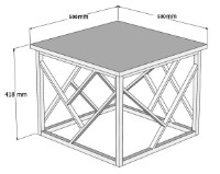 Журнальный столик Trendy Woda Walnut/Black 50x50x41.8cm GTR000926 фото №3 — интернет-магазин Desire.md