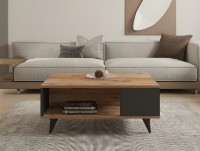 Măsuţă cafea Trendy Yuka Walnut/Black 90x40x60cm GTR006140 imaginea #2 — magazin online Desire.md