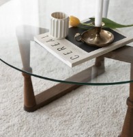 Журнальный столик Trendy Yuvarlak S301 Walnut 80x80x41cm GTR000840 фото №2 — интернет-магазин Desire.md