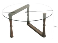 Журнальный столик Trendy Yuvarlak S301 Walnut 80x80x41cm GTR000840 фото №3 — интернет-магазин Desire.md