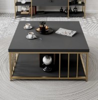 Журнальный столик Trendy Zenn Anthracit/Gold 90x40x90cm GTR006167 фото №2 — интернет-магазин Desire.md