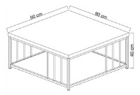 Măsuţă cafea Trendy Zenn Walnut/Gold 90x40x90cm GTR006169 imaginea #4 — magazin online Desire.md