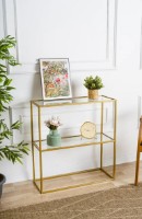 Masă consolă Trendy Berra Gold 80x85x30cm GTR006218