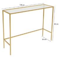 Masă consolă Trendy Canvas Gold 100x80x30cm GTR006215 imaginea #4 — magazin online Desire.md