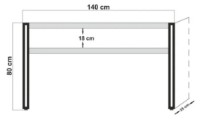 Masă consolă Trendy Cosmo Dresuar Pine Atlantic/Black140x80x35cm GTR006662 imaginea #3 — magazin online Desire.md