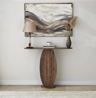 Masă consolă Trendy Ellittica Walnut 100x81x30cm GTR005835