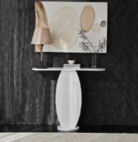 Masă consolă Trendy Ellittica White 100x81x30cm GTR005836