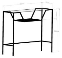 Консольный столик Trendy Lala Black 100x76x30cm GTR006237 фото №3 — интернет-магазин Desire.md