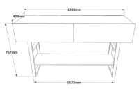 Консольный столик Trendy ML23-A Pine Atlantic/Black 138.8x75.7x43cm GTR001384 фото №4 — интернет-магазин Desire.md