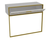 Консольный столик Trendy Polka Gold/White 90x77x39cm GTR006222 фото №3 — интернет-магазин Desire.md