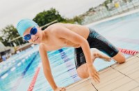 Cască de înot Speedo Plain Moulded Silicone Junior (8709908420) imaginea #4 — magazin online Desire.md