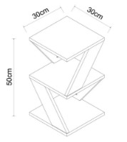 Лайт подставка Trendy Albeni White 30x50x30cm GTR006199 фото №4 — интернет-магазин Desire.md