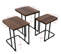 Suporturi pentru canapea Trendy Ce Metal Zigon 9401 Walnut/Black 48.8x42x31cm GTR000916 3pcs imaginea #4 — magazin online Desire.md
