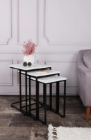 Suporturi pentru canapea Trendy Ce Metal Zigon 9404 White/Black 48.8x42x31cm GTR000917 3pcs