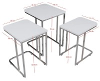 Suporturi pentru canapea Trendy Ce Metal Zigon 9406 White/Silver 48.8x42x31cm GTR000918 3pcs imaginea #4 — magazin online Desire.md