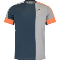 Мужская футболка Head Padel Tech T-Shirt XL Grey/Orange фото №1 — интернет-магазин Desire.md