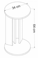 Лайт подставка Trendy Ema Walnut/Anthracit 34x64x34cm GTR004060 фото №4 — интернет-магазин Desire.md