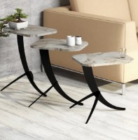 Suporturi pentru canapea Trendy Pion White Marble/Black 35x60x45cm GTR000660 3pcs imaginea #2 — magazin online Desire.md