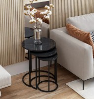 Suporturi pentru canapea Trendy Gloria Black Marble/Black 50x58x50cm GTR003968 3pcs