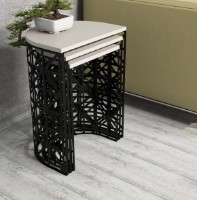 Suporturi pentru canapea Trendy Stil Metal Ferforje Black/Cream 46x33x62cm GTR000687 3pcs imaginea #2 — magazin online Desire.md
