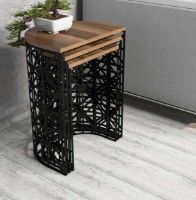 Suporturi pentru canapea Trendy Stil Metal Ferforje Black/Walnut 46x33x62cm GTR000689 3pcs imaginea #2 — magazin online Desire.md