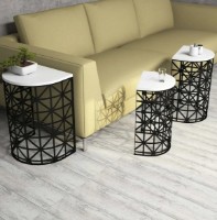 Suporturi pentru canapea Trendy Stil Metal Ferforje Black/White 46x33x62cm GTR000690 3pcs imaginea #3 — magazin online Desire.md