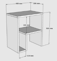 Лайт подставка Trendy Yepa White 45x52x30cm GTR006193 фото №3 — интернет-магазин Desire.md