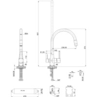 Смеситель для кухни Invena BZ-02-F08-V фото №2 — интернет-магазин Desire.md
