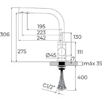 Baterie bucătărie Teka OS 208 Black Metallic imaginea #2 — magazin online Desire.md