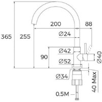 Baterie bucătărie Teka UNI 9310 Black imaginea #2 — magazin online Desire.md