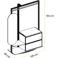Прихожая Akyol Pamukkale (084450) фото №2 — интернет-магазин Desire.md