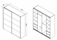 Шкаф-купе Ambianta Space 2.2m Gray фото №4 — интернет-магазин Desire.md