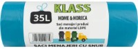 Saci pentru gunoi Klass With Cord 35L 15pcs Turquoise imaginea #1 — magazin online Desire.md
