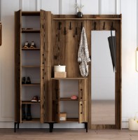 Antreu Trendy Berlin ABC Walnut/Black 200x180x35cm GTR001369 imaginea #2 — magazin online Desire.md