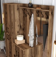 Antreu Trendy Berlin ABC Walnut/Black 200x180x35cm GTR001369 imaginea #3 — magazin online Desire.md