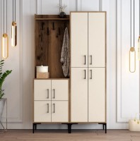 Antreu Trendy Berlin BA Walnut/Cream/Black 200x120x35cm GTR001359 imaginea #1 — magazin online Desire.md