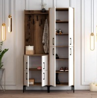 Antreu Trendy Berlin BA Walnut/White/Black 200x120x35cm GTR001360 imaginea #2 — magazin online Desire.md