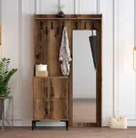 Прихожая Trendy Berlin BC Walnut/Black 200x120.3x35cm GTR001349 фото №1 — интернет-магазин Desire.md