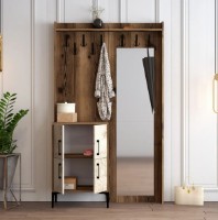 Antreu Trendy Berlin BC Walnut/White Marble/Black 200x120.3x35cm GTR001354 imaginea #2 — magazin online Desire.md