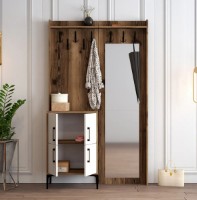 Antreu Trendy Berlin BC Walnut/White/Black 200x120.3x35cm GTR001353 imaginea #2 — magazin online Desire.md