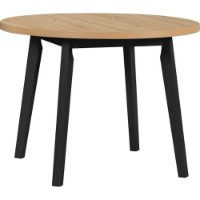 Обеденный стол Drewmix Oslo 3L 100/130x100 Artisan Oak/Black