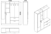 Antreu Trendy DD5-W White 181.8x140x36.8cm GTR001392 imaginea #4 — magazin online Desire.md