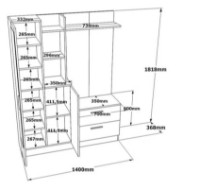 Antreu Trendy DD5-W White 181.8x140x36.8cm GTR001392 imaginea #5 — magazin online Desire.md